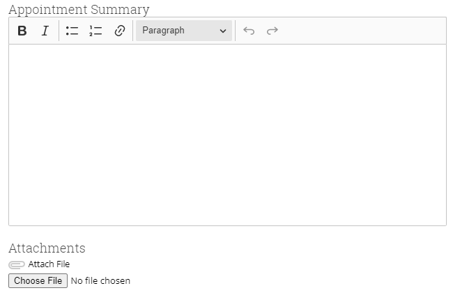 Write appointment summary